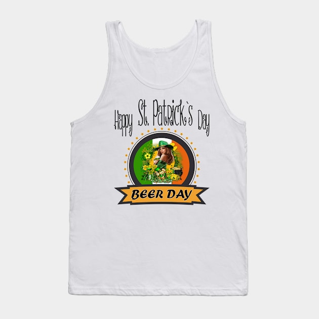 Happy St.Patrick Beer Day Tank Top by Macphisto Shirts